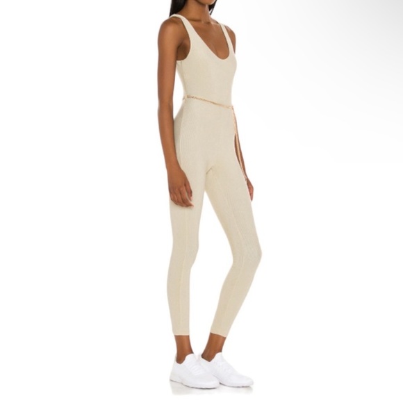 WeWoreWhat | Active Women's Scoop Jumpsuit Bodysuit w/Belt | Khaki | NEW!!💜 - Picture 5 of 11